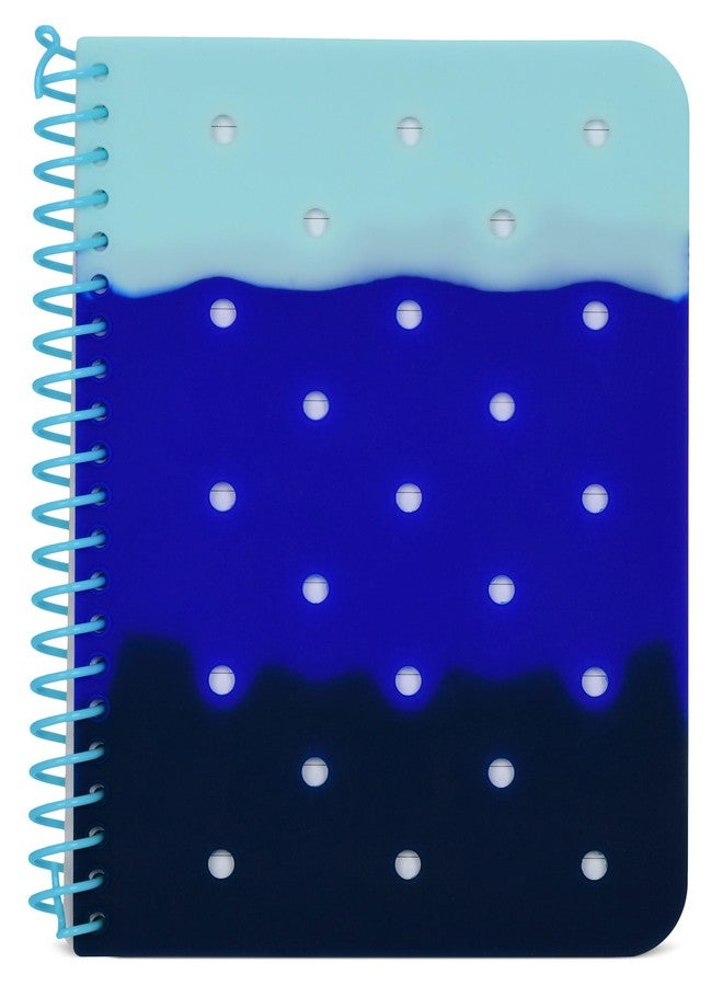 iscream Soft Touch Cover Spiral-Bound Lined Page 7" Charm Journal with 5 Charms - Ocean Waves - Image 3